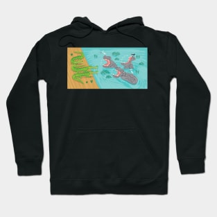 Crocodiles and Hippos Hoodie